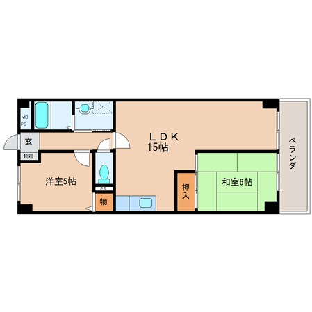 橿原神宮前駅 徒歩2分 2階の物件間取画像